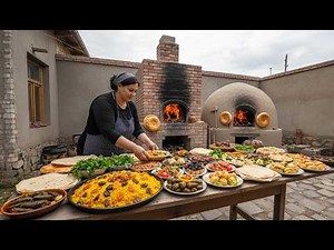 15 Amazing Azerbaijani Foods Cooked by One Village Woman Using Tandoor, Saj and Brick Oven