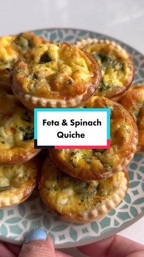 Easy Mini Quiche Recipe with Feta & Spinach