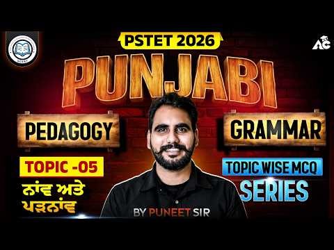 PSTET Exam Preparation 2026 | PSTET Punjabi Pedagogy + Grammar | Topic Wise Mcq By Puneet Sir