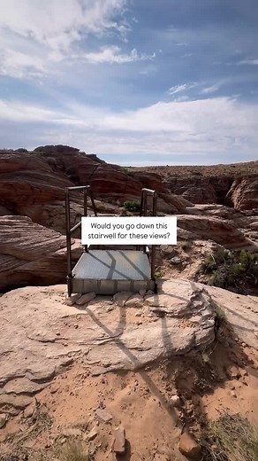Would you? 🏜️ #antelopecanyonx #antelopecanyon #cardiaccanyon #arizonaadventures #arizonatrail #bucketlisttravel #bucketlistarizona #arizonatrip #visitarizona