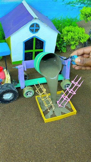 🚜 DIY Mini Tractor Working Like Real Construction Machine! #shorts #diytractor