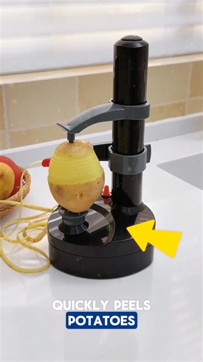 362K views · 1.1K reactions | Automatic Electric Peeler for Fruits & Vegetables 凜 Peel potatoes, apples, cucumbers, and more in seconds with just one touch. Its sharp stainless steel blade rotates smoothly for minimal waste, making kitchen prep fast, easy, and efficient. Perfect for busy homes and professional chefs. Credits: freakinreviewsshorts /YT, tanishqprofile /TT #KitchenGadgets #SmartCooking #TimeSaver #peeler #peel | Glass Media | Facebook