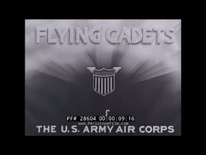 1940s U.S. ARMY AIR FORCE FLYING CADETS RECRUITMENT FILM BASIC FLIGHT TRAINING 28604
