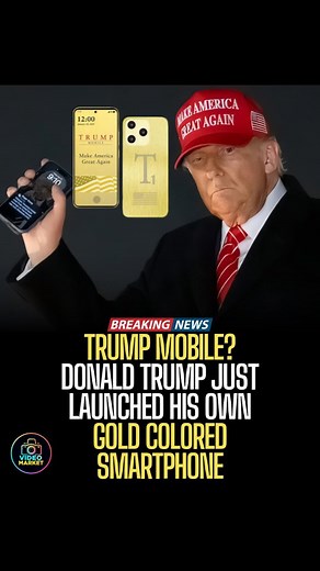 Haris Times on Instagram: "Donald Trump has launched his own smartphone, the T1 Phone, through his mobile carrier, Trump Mobile. Priced at $499, the gold-colored device is expected to release in August or September 2025. It features a 6.78-inch AMOLED display with a 120Hz refresh rate, triple rear cameras (50MP main), and a 16MP selfie camera. The phone runs Android 15, with 12GB RAM, 256GB storage (expandable), and a 5,000mAh battery. It also includes a 3.5mm headphone jack and a fingerprint sc