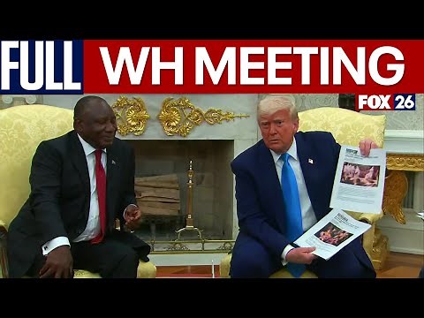 Pres. Trump confronts South African President: FULL MEETING