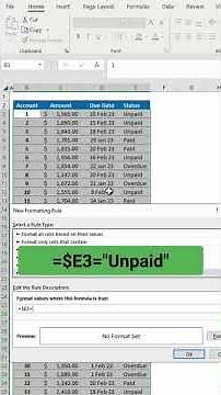 Excel - Conditional Formatting Based On Another Cell Explained
