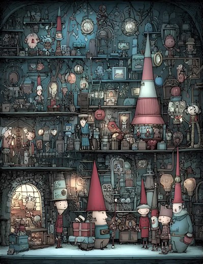 Elf Toy Factory Coloring Book, Santa's Helpers Pages, Holiday Christmas Activity - Etsy UK