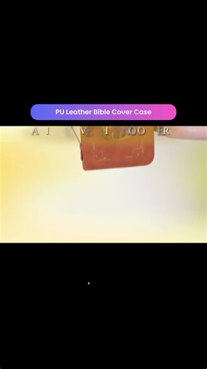 PU Leather Bible Cover with Zipper and Custom Embossing