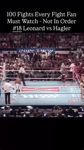 This one here is a controversial fight historically, the fight which ensured all four kings fought one another in a ridiculously talent stacked 1980’s! The Welterweight King Leonard, moving up to face Middleweight Monster Hagler - many forget, whilst Hagler had been tearing up middleweight contenders - Leonard had only boxed once across the previous 5 years. This one was Leonard’s movement against Haglers pressure - Hagler came out orthodox and threw away a lot of the early rounds, giving Leonar