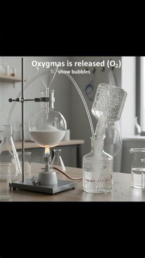 preparation of Oxygen 🧪🔥|science|chemistry|#viral #experiment #foryou #chemistry #science #shorts