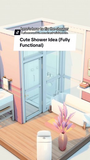 Sims 4 Walk-In Shower/Cubby Idea Tutorial