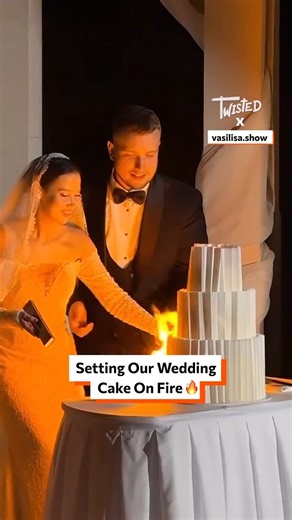 Setting our wedding cake on fire 🔥😲 | Twisted