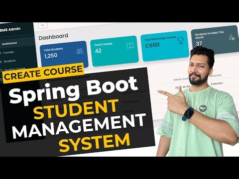 Spring Boot CRUD Create Course with Thymeleaf | Student Management System Project