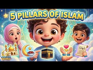 Five Pillars of Islam Song for Kids 🎶 | Learn Islam with Fun Animation