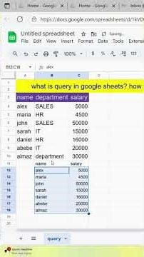 How to use query function in Google sheets #short #googlesheets