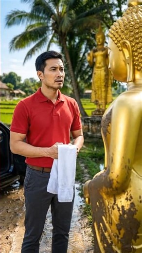 A woman splashed mud on Buddha... but karma splashed it back on her #buddha #phatphap #buddhism