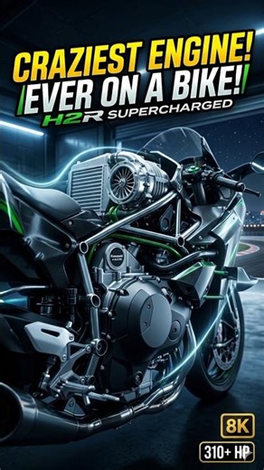 “The Craziest Engine Ever Put in a Bike”__kawasaki H2R 💥#trending #viral #h2r #kawasakih2r #us #yt