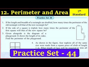 practice set 44 class 7 | perimeter and area class 7 practice set 44 | practice set 44 7th standard