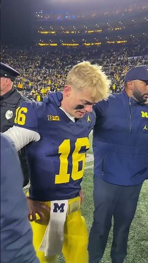 Michigan players react after team beats MSU, fight breaks out on field