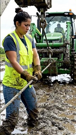 Tractor Stuck in DEEP Mud! 😱 Extreme Recovery You Won’t Believe 🚜💪