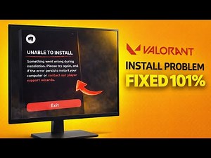 How to fix unable to install valorant | Unable to install something went wrong during installation