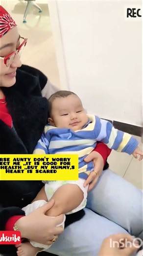 #funny # brave baby inection