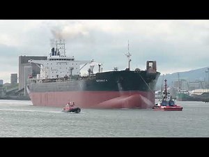 Tanker Butterfly A leaving the Port of Belfast on February 16th 2023 after a visit to the Dry Dock.