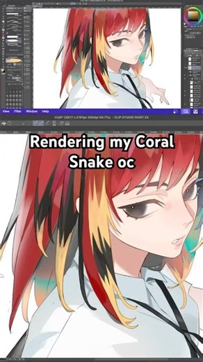 Full drawing process video now on my channel! 🐍#drawwithme #drawingprocess #speedpaint #digitalart