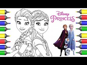 How to color Elsa and Anna from Frozen