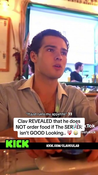 Clav REVEALED that he does NOT order food if The SERVER isn’t GOOD Looking.. ❤️ 😭 #clavicular #fyp