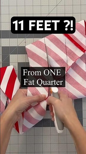 11 Feet of Continuous Quilt Binding from ONE Fat Quarter (No Separate Strips!)