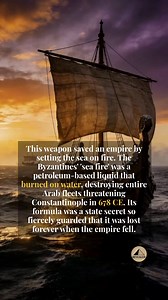 21K views · 186 reactions | The Byzantine Empire's secret weapon could burn on water, and its formula remains a mystery to this day. #history #ancienthistory #byzantine | Revealed | Facebook