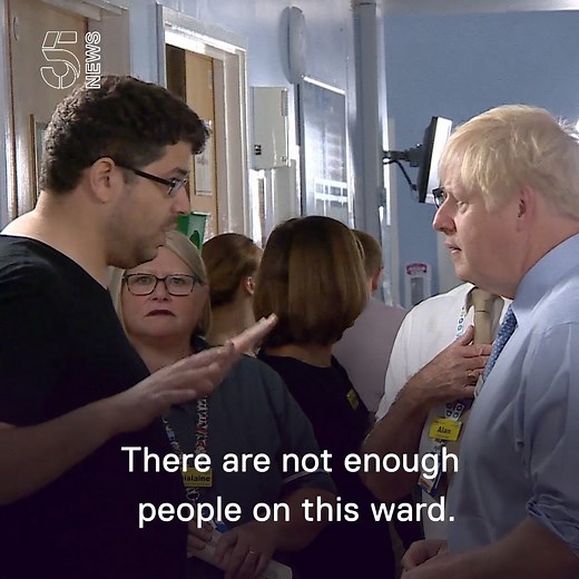‘The NHS has been destroyed and now you’ve come here for a press opportunity.’ Boris Johnson was confronted by a passionate father, whose daughter nearly died, on a visit to a hospital in North-East London. The moment of anger and frustration was caught on camera as the PM claimed that there was no press at the visit. A spokesman for the prime minister said the PM was visiting public services to see for himself the reality of their situation and how they need to be prioritised. | Channel 5 News