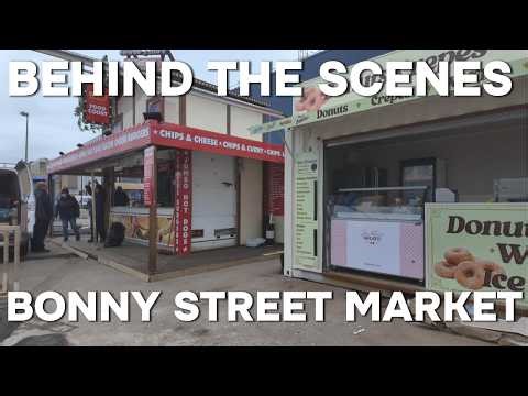 BLACKPOOL BONNY STREET MARKET GETTING READY