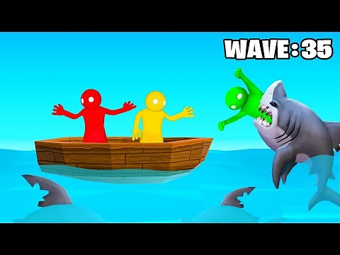Can You Survive This Shark Attack? (Gang Beasts)