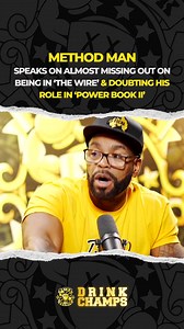 436K views · 12K reactions | Method Man shares how he almost missed out on his role in 'The Wire', speaks on his character "Cheese" and shares how he originally doubted playing a Lawyer in 'Power Book 2' on Drink Champs | Drink Champs | Facebook
