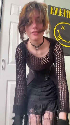 the ponytail does indeed look bad 😔 #femboy #transgender #goth #gothic #gothmakeup