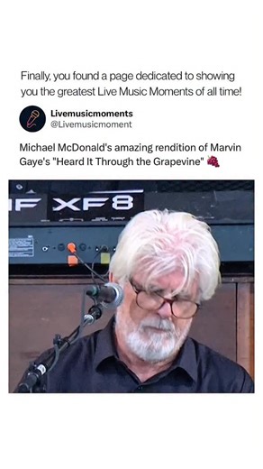 Live Music Moments on Instagram: "Michael McDonald — the blue-eyed soul legend known for his work with The Doobie Brothers and his solo career — has long embraced the Motown canon in his live shows, including performing “I Heard It Through the Grapevine” in concert settings that highlight both his rich baritone and deep affinity for classic soul. A notable live rendition appears on his Soundstage concert recorded in January 2018, where he brought that Motown favorite to life with his band, blend