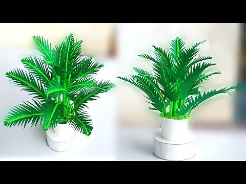 how to make paper leaf plant / home decoration paper plants / easy paper decor