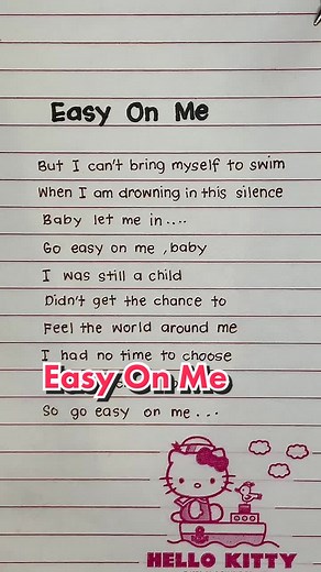 Easy On Me | Sound credit to @eco_creations ❤️ #duet #lyrics #karaoketiktok #fyp #fypシ #sing #easyonme