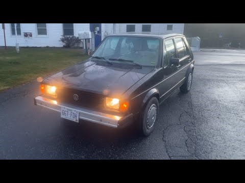 Gen Z driving a Gen X car: 1983 Volkswagen Rabbit driving