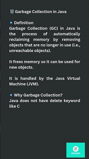 Garbage Collection in Java?#java #programming #coding#interview