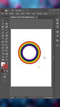 🌈 This Illustrator Rainbow Trick Will Blow Your Mind! #tricks #shorts #graphicdesign