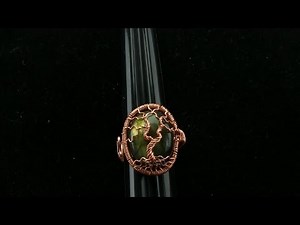 Cabochon Tree of Life Adjustable Ring Wire Wrap Tutorial