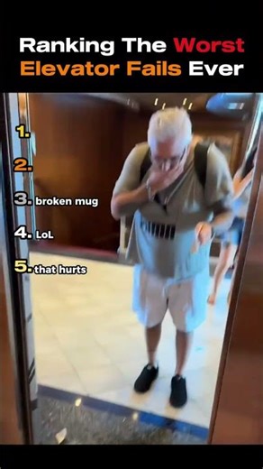Ranking the Worst Elevator Fails Ever #failcompilation #funnyfails #shorts