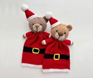 MACHINE KNIT Santa Bear Lovey Pattern, Addi Knit Lovey Pattern, Knitting Machine Patterns, Knit Santa Bear Addi Tutorial, Machine Knit Bear - Etsy