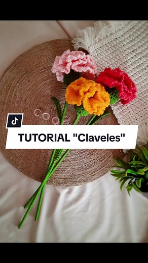 Te enseño a realizar estos bellos Claveles de una forma única y Sencilla.... #floreseternas #tutorialfloreseternas #claveles #floresacrochet