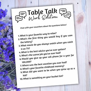Table Talk Work Game, Office Party Games, Games for Work, Work Party Games, Team Building Games, Work Retreat Games, Office Icebreakers - Etsy