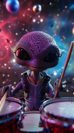 Epic Cosmic Alien Drummer