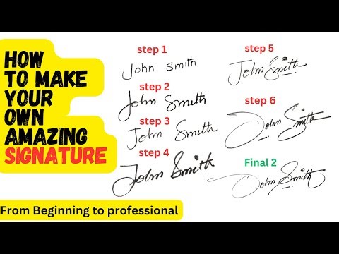 How to design your own amazing signature - From beginning to professional | Autograph